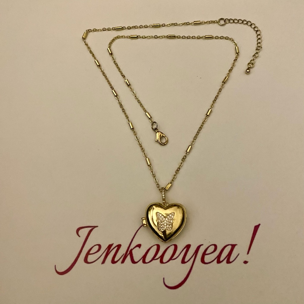 Gold Heart Locket Necklace